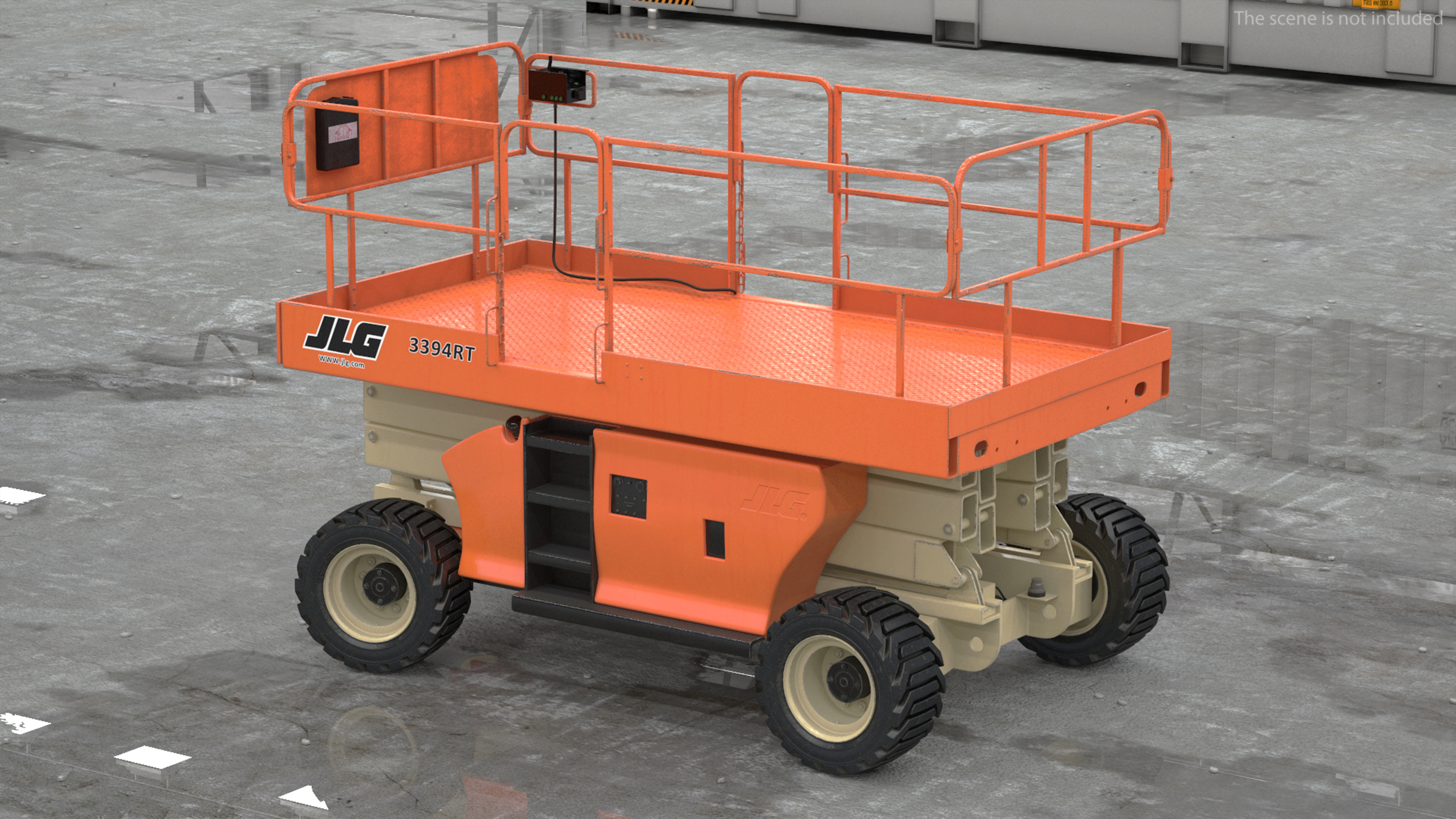 JLG 3394RT Scissor Lift Rigged for Cinema 4D 3D model