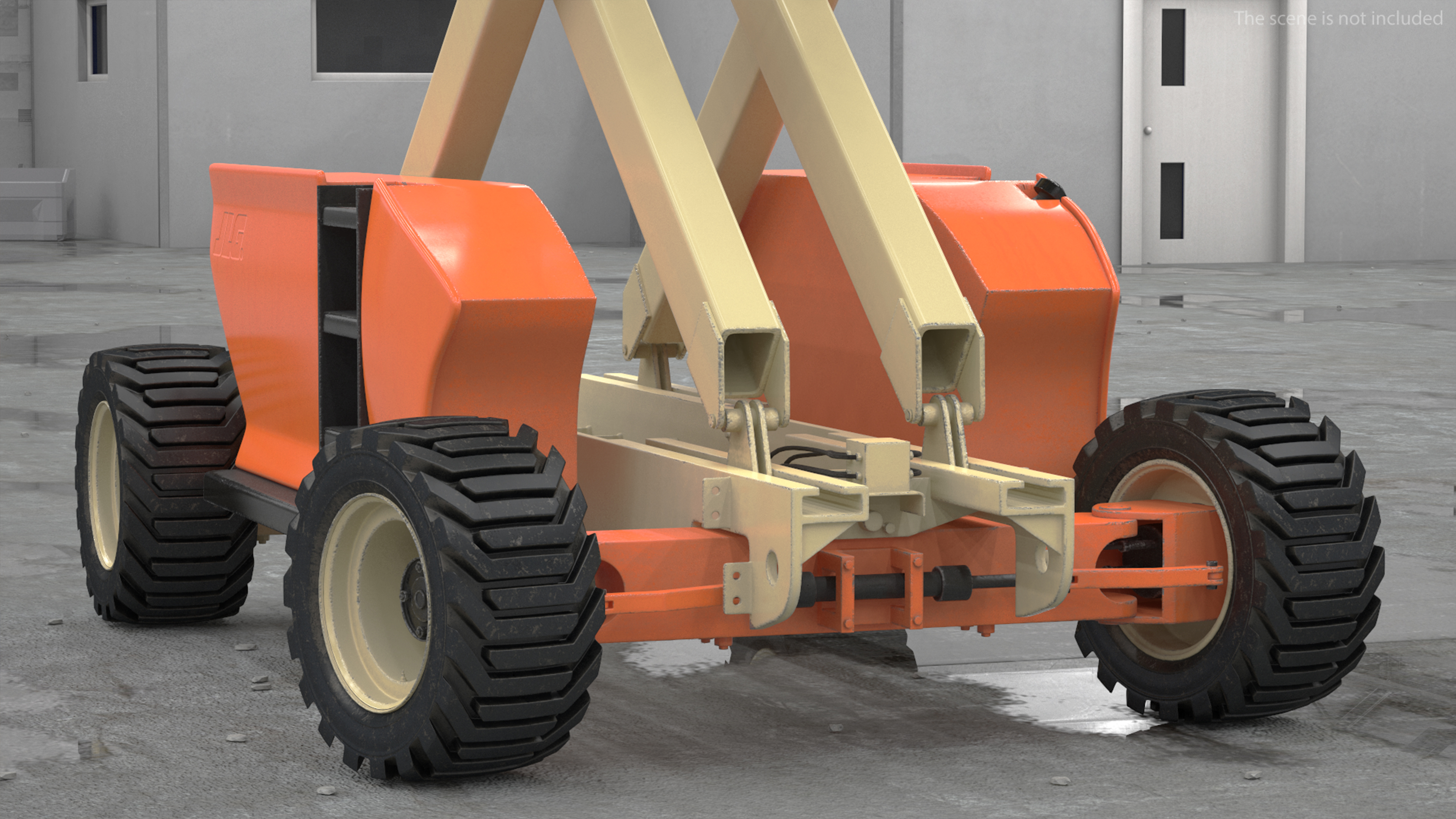 JLG 3394RT Scissor Lift Rigged for Cinema 4D 3D model