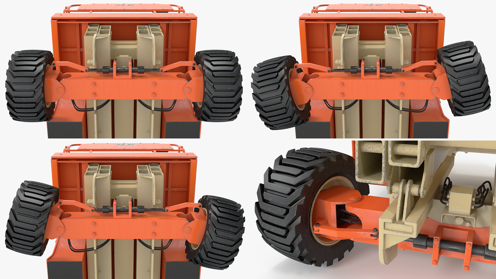 JLG 3394RT Scissor Lift Rigged for Cinema 4D 3D model