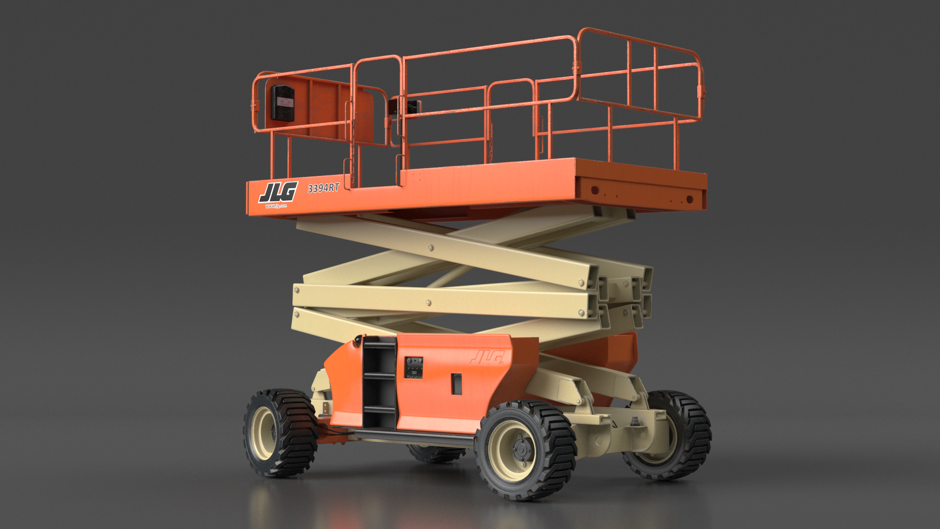 JLG 3394RT Scissor Lift Rigged for Cinema 4D 3D model