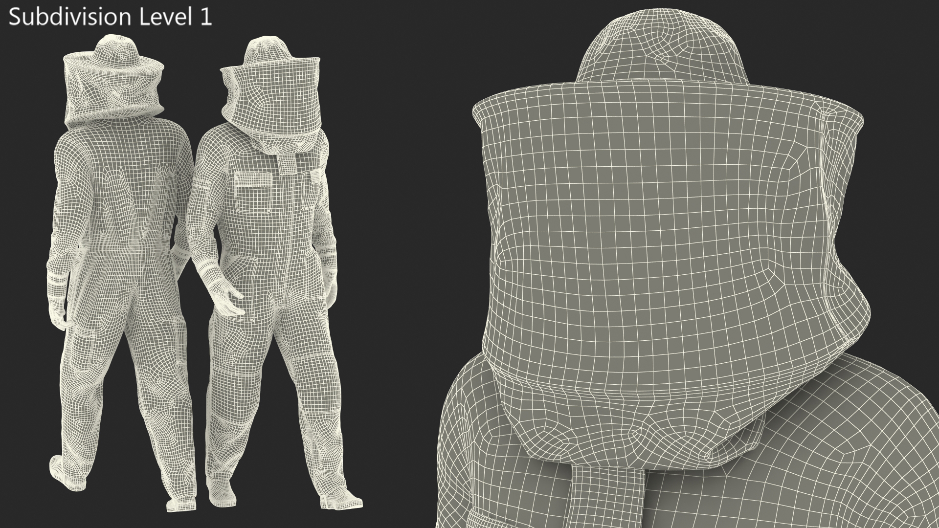 Female Professional Beekeeper Walking Pose 3D