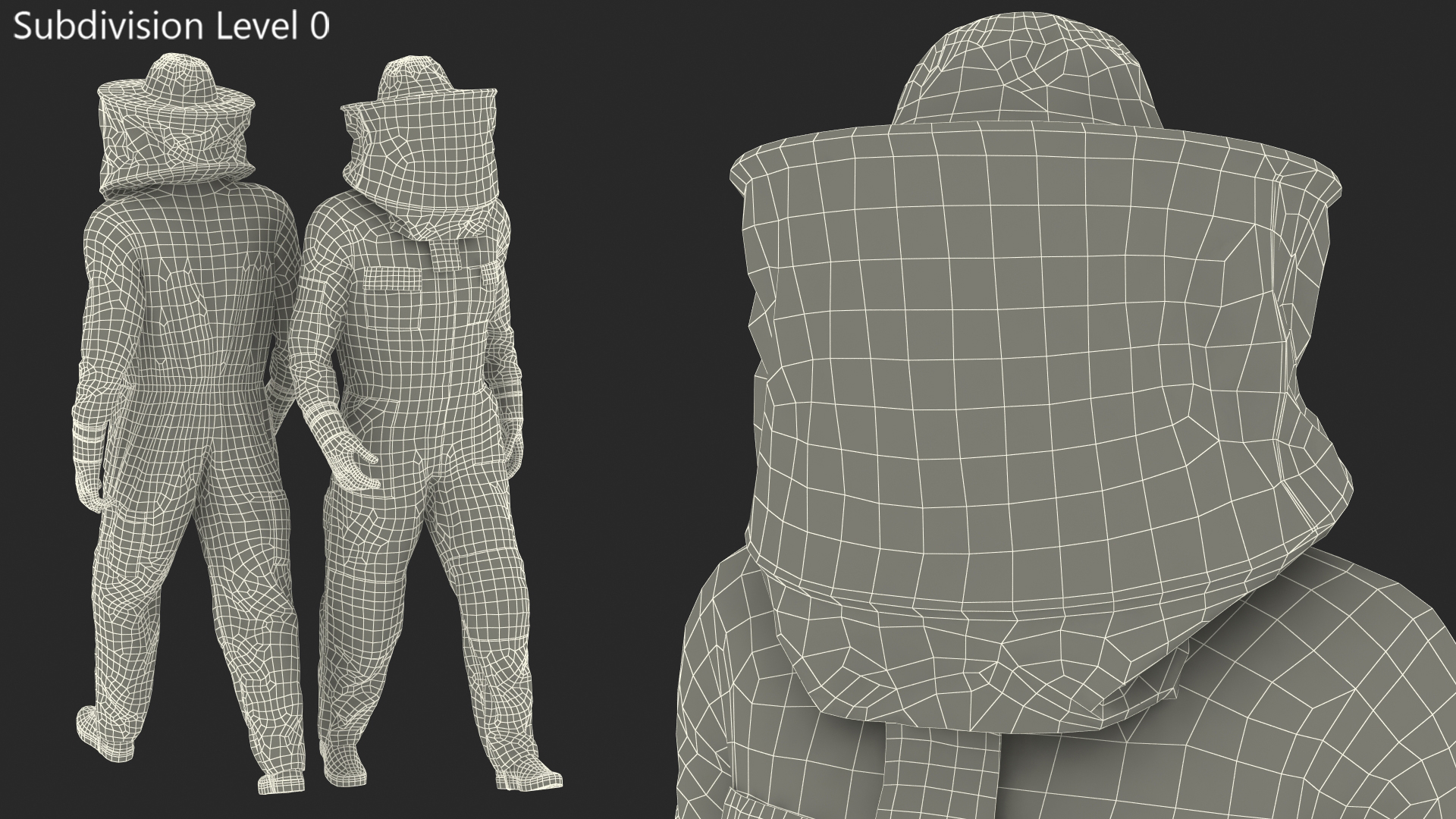 Female Professional Beekeeper Walking Pose 3D