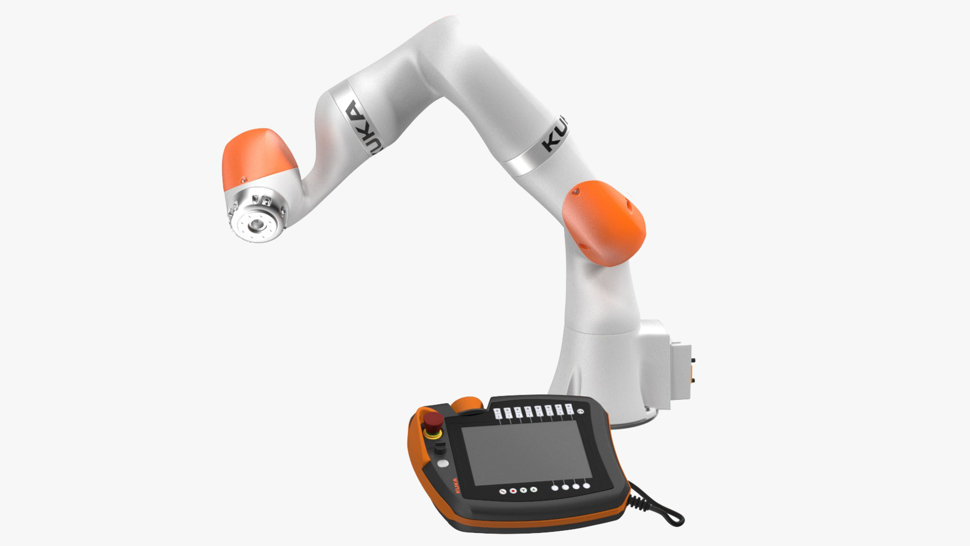 3D KUKA LBR IIWA High Performance Robotic Arm Rigged for Maya model