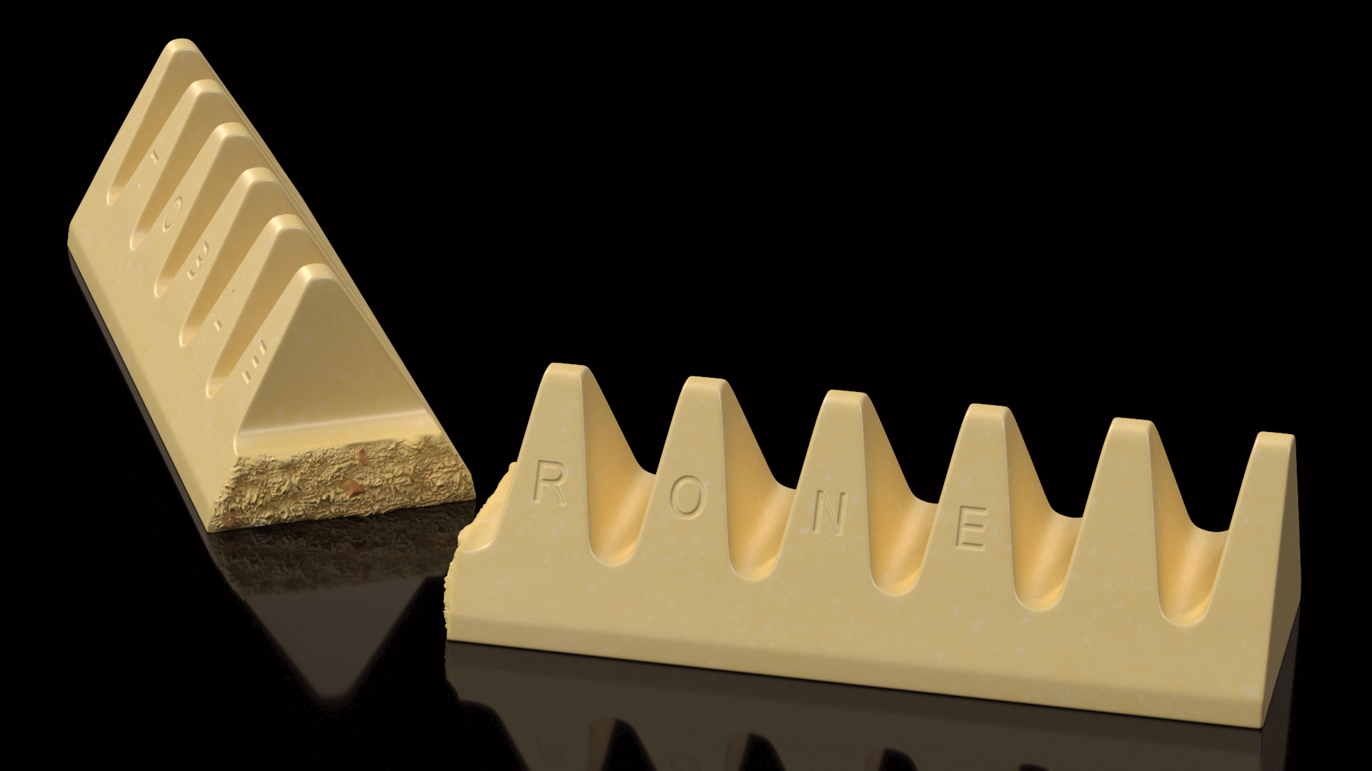 3D model Toblerone White Chocolate Split Bar