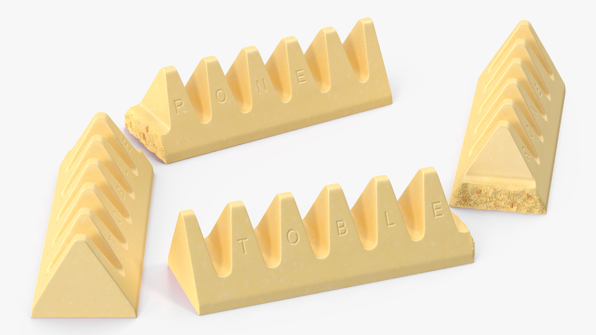 3D model Toblerone White Chocolate Split Bar