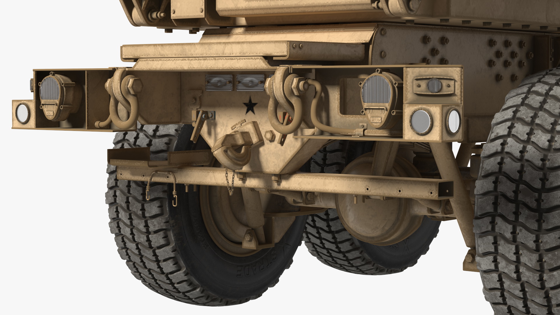 3D M142 HIMARS Multiple Rocket Launcher Rigged model