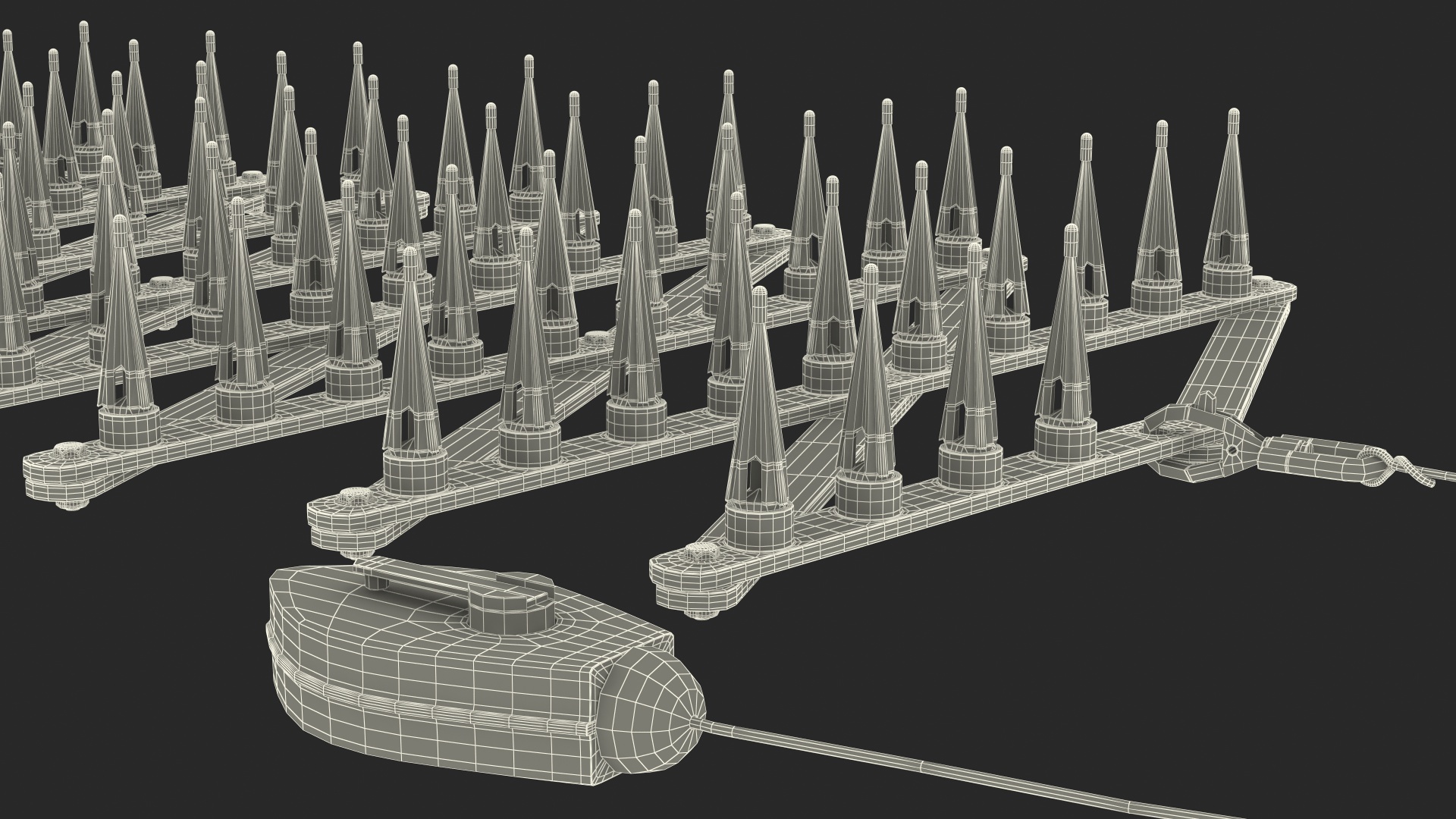 Roadway Safety Stinger Spike Strip 3D model