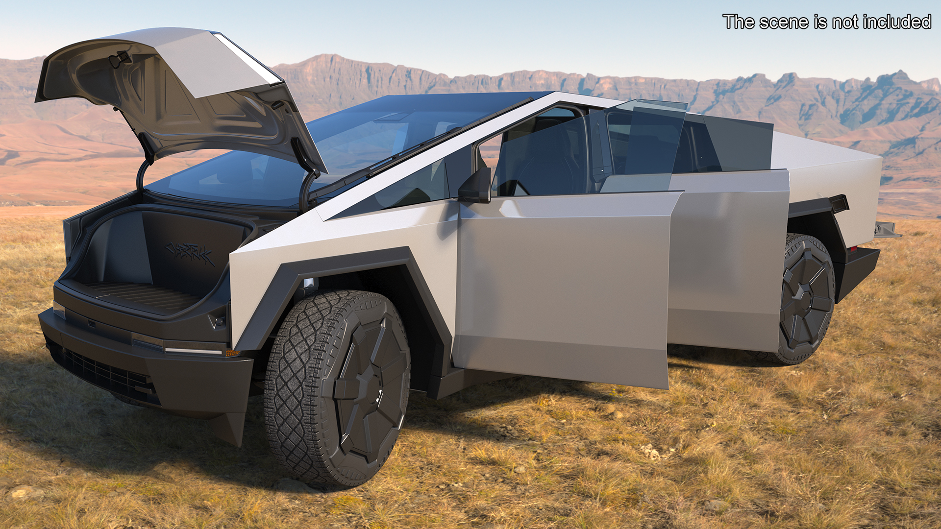 2024 Tesla Cybertruck Rigged for Maya 3D