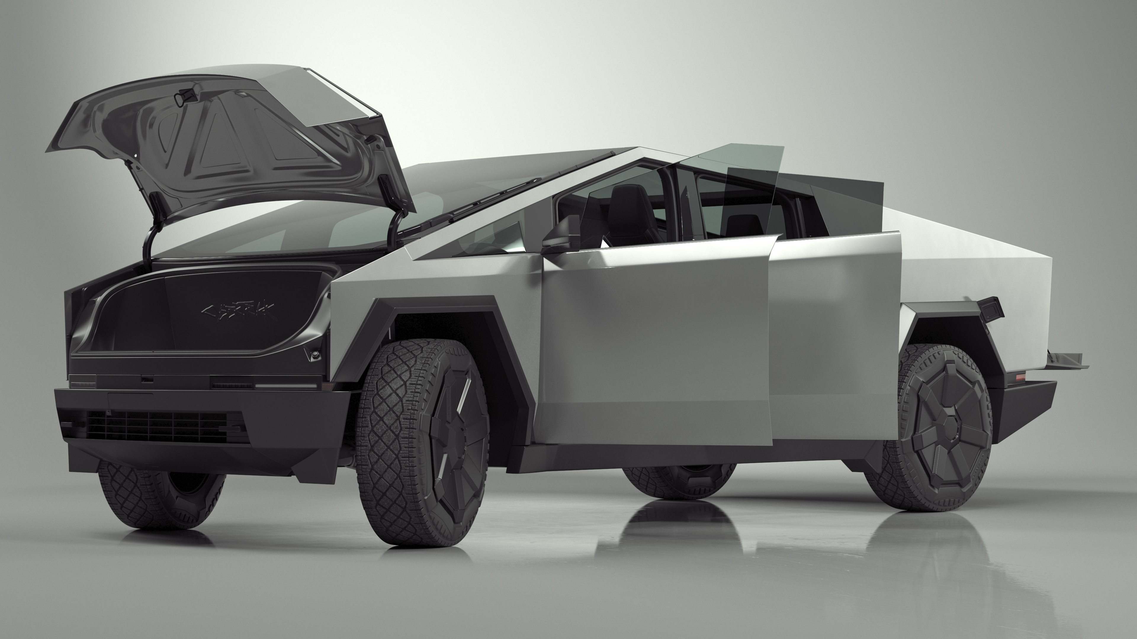 2024 Tesla Cybertruck Rigged for Maya 3D