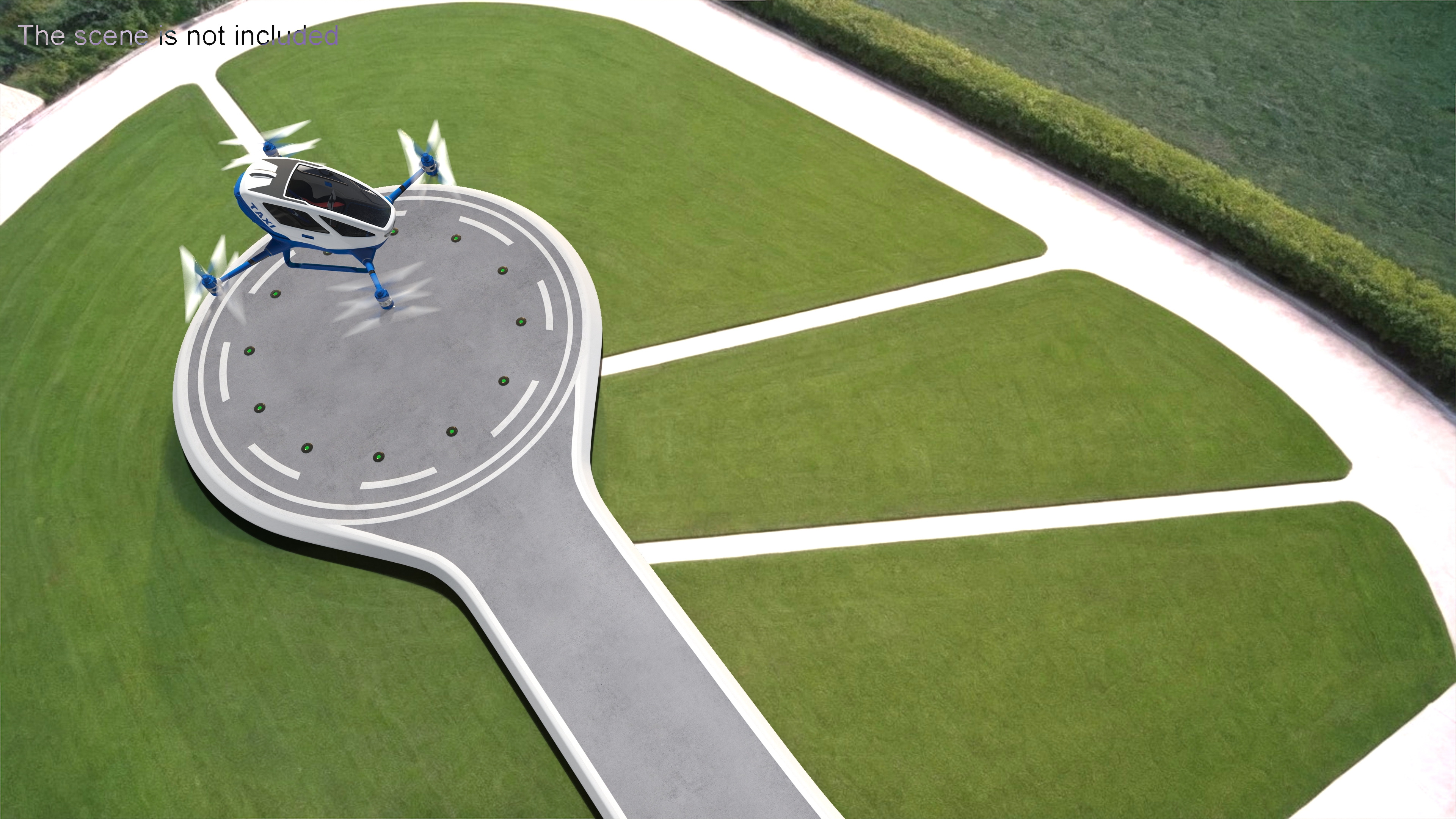 3D Air Taxi Port with Separate Boarding Area