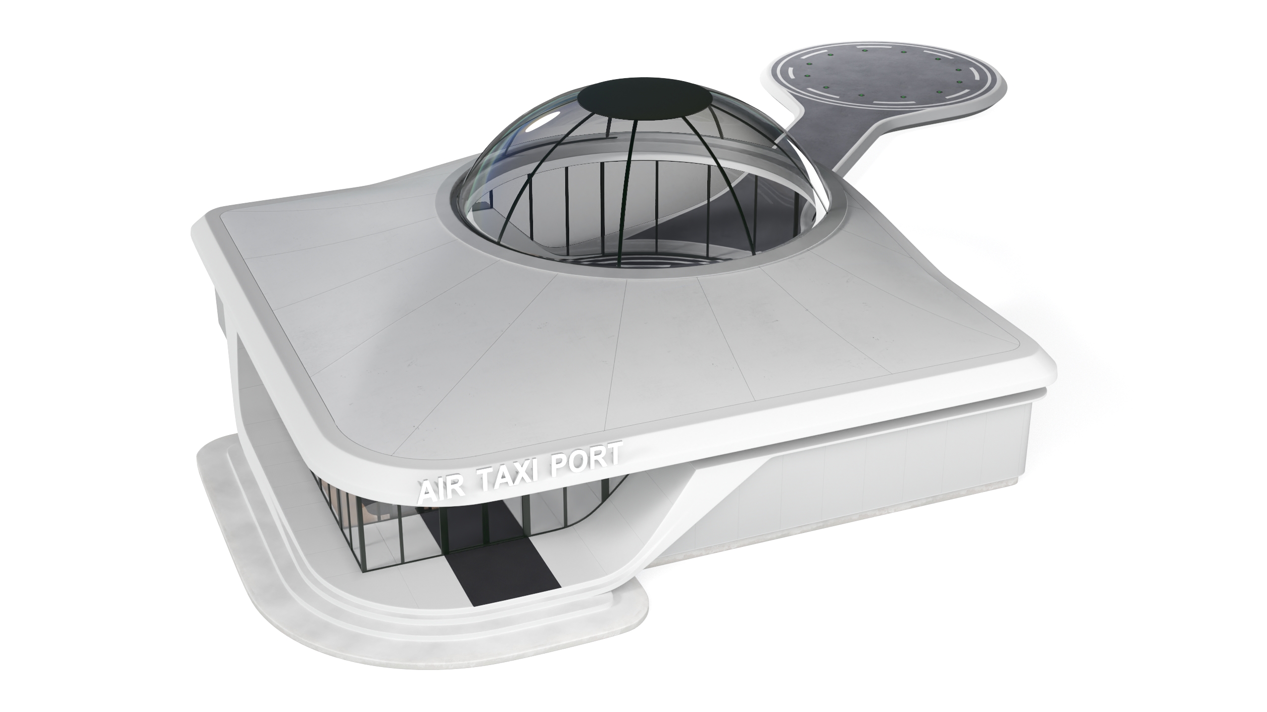 3D Air Taxi Port with Separate Boarding Area
