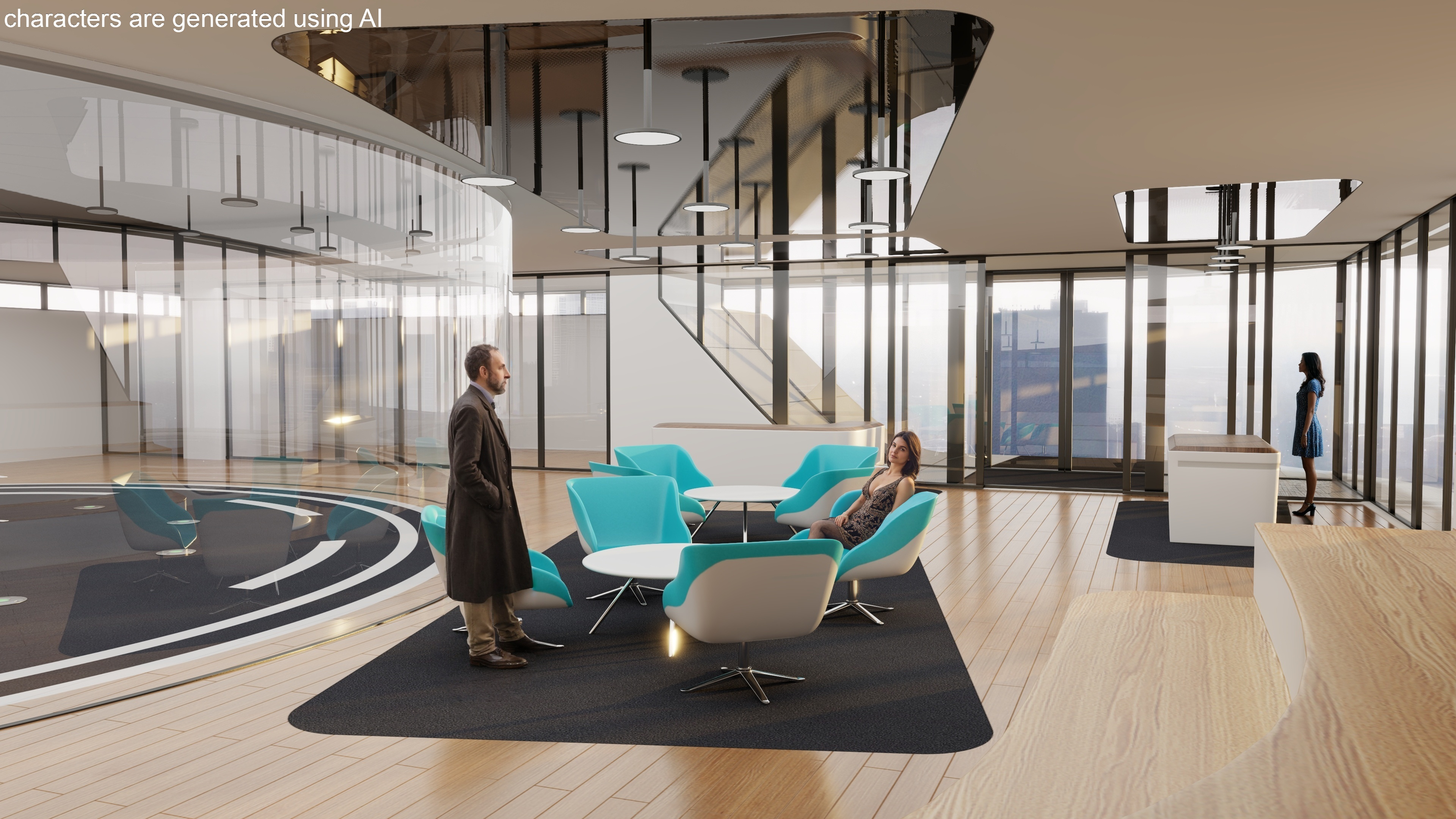 3D Air Taxi Port with Separate Boarding Area