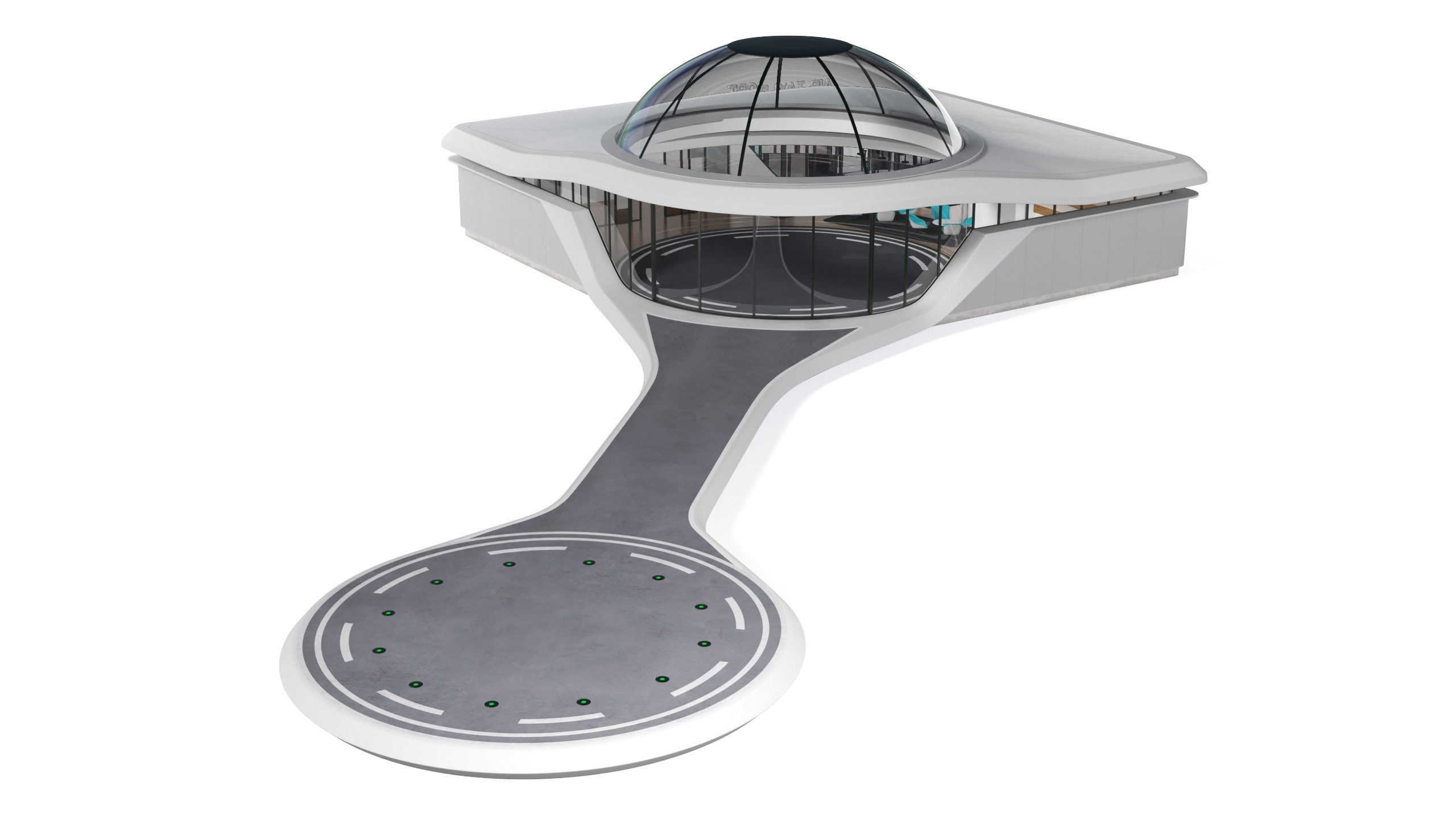 3D Air Taxi Port with Separate Boarding Area