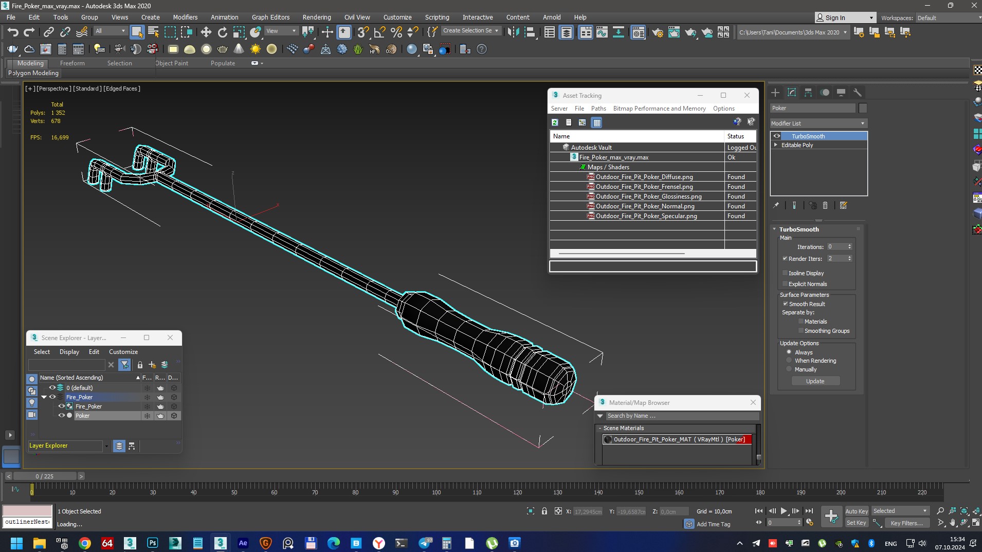 3D model Fire Poker