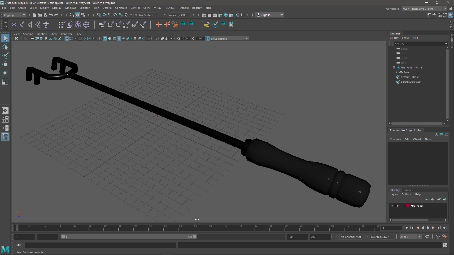 3D model Fire Poker