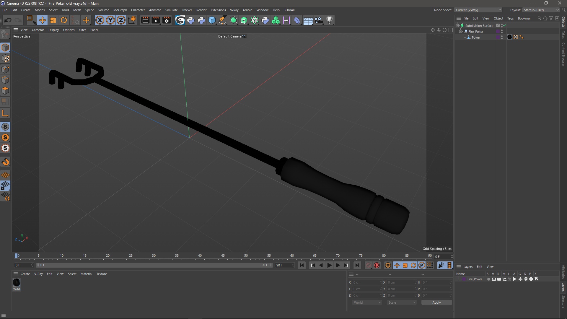 3D model Fire Poker