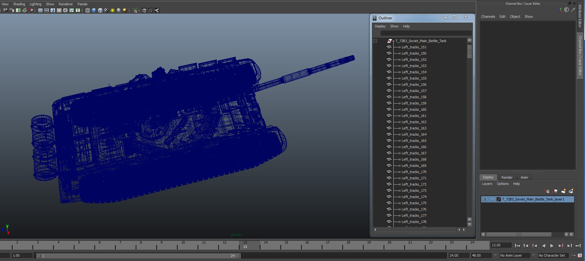 3D model T 72B3 Soviet Main Battle Tank