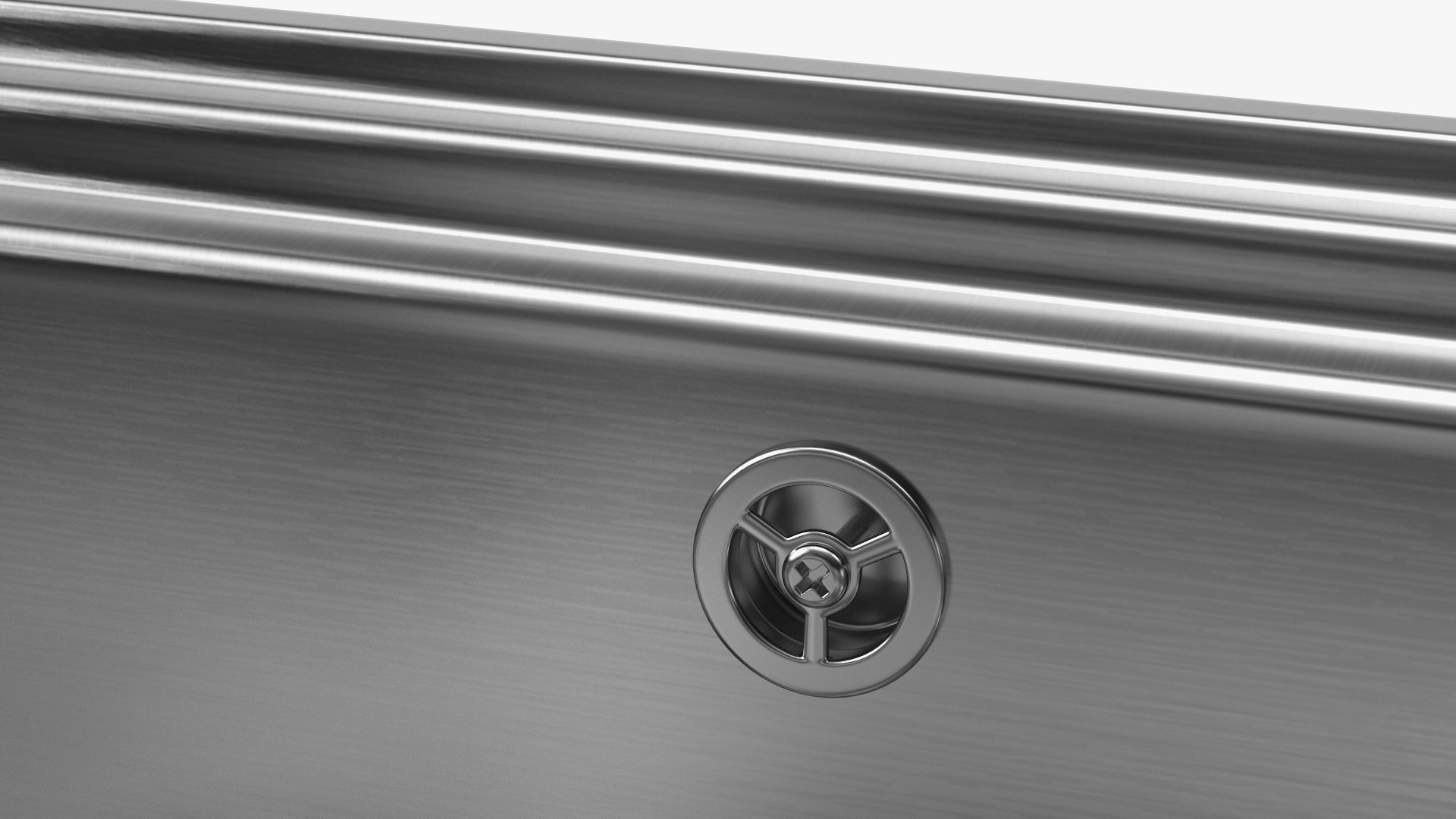 3D Single Bowl Kitchen Sink with Drainboard and Tap model