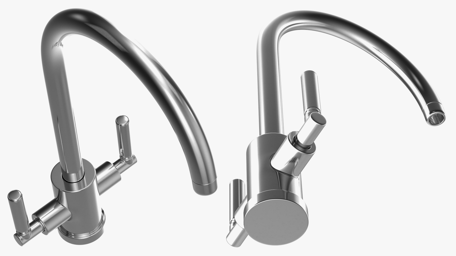 3D Single Bowl Kitchen Sink with Drainboard and Tap model