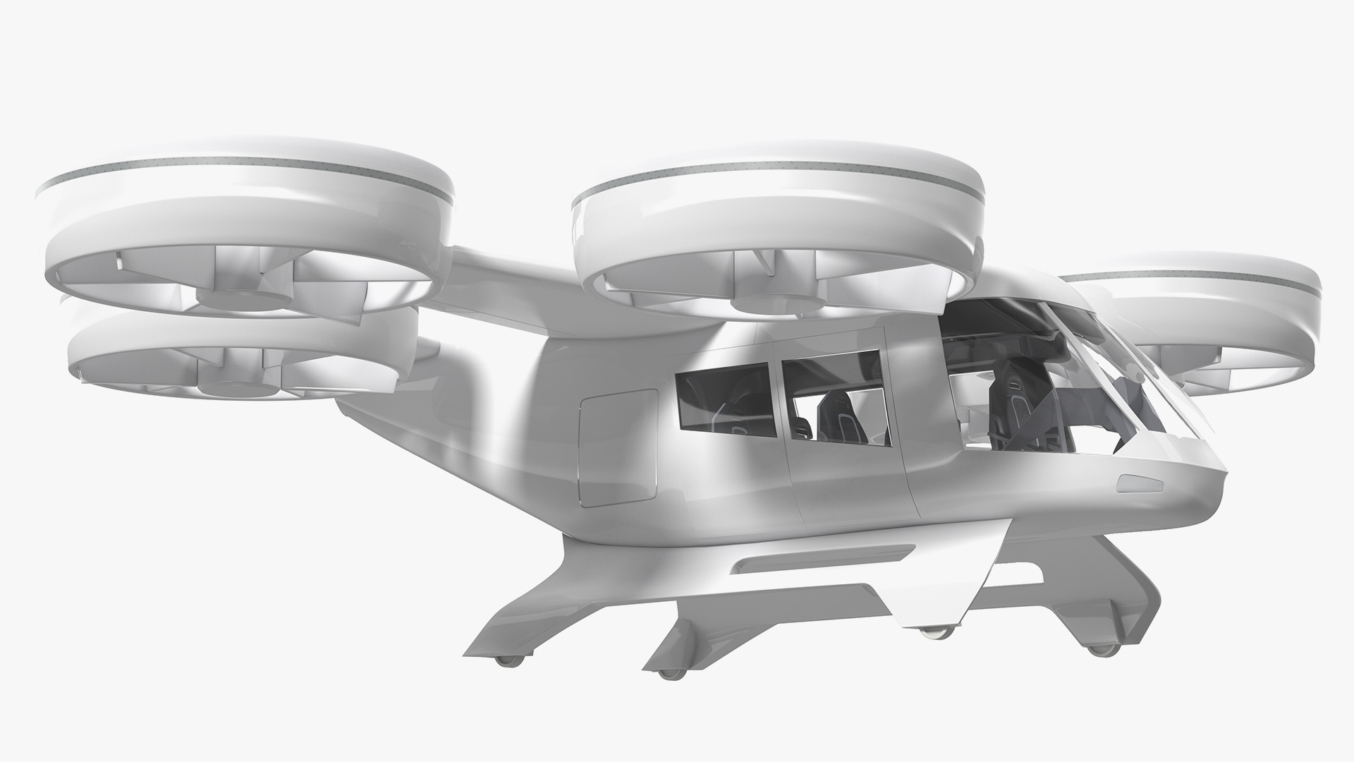 3D Futuristic Flying Taxi Rigged for Maya model