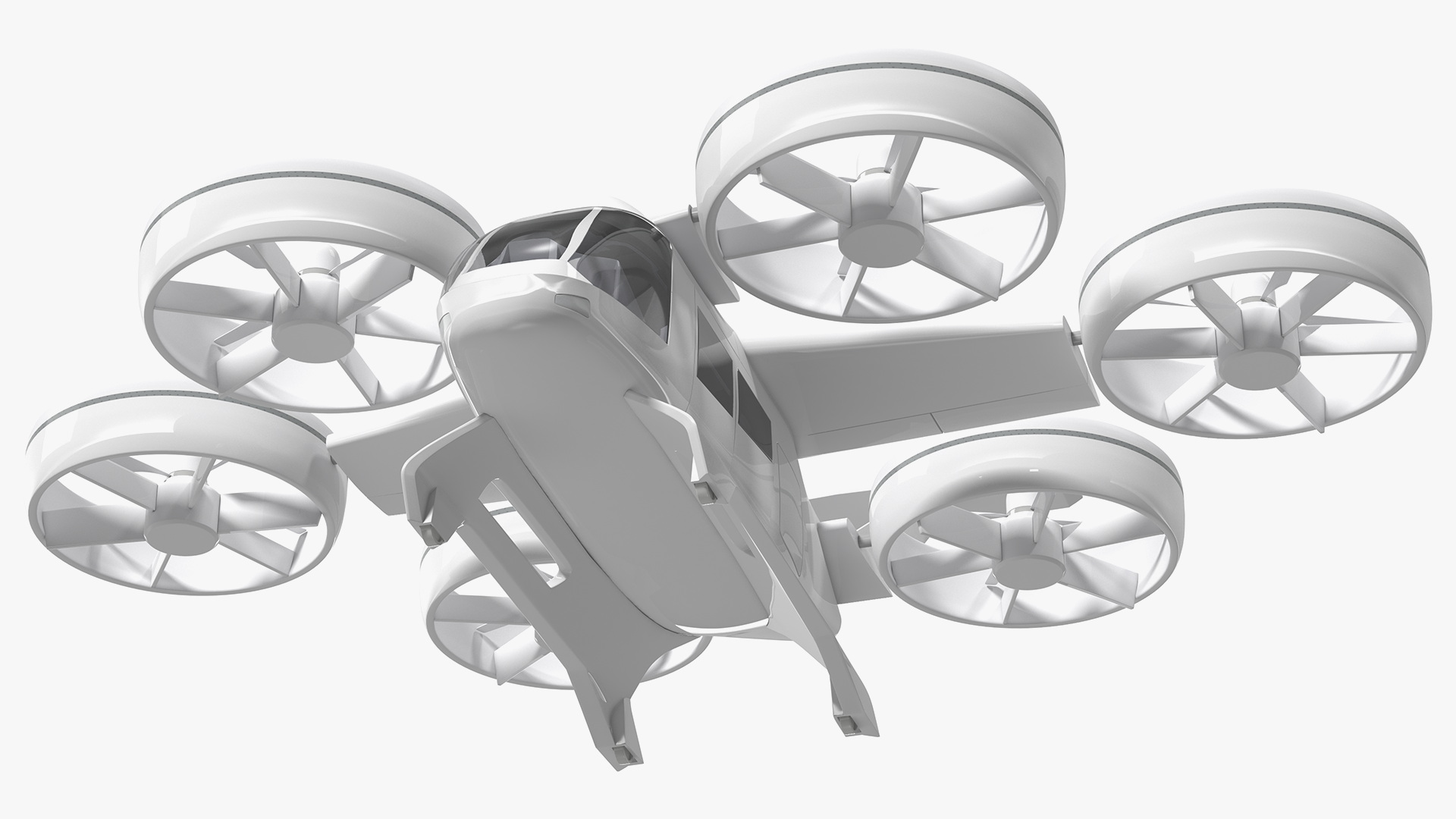 3D Futuristic Flying Taxi Rigged for Maya model