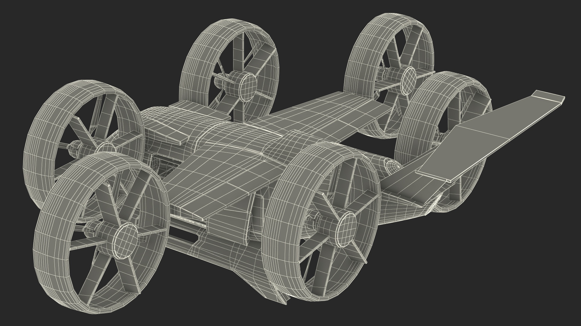 3D Futuristic Flying Taxi Rigged for Maya model