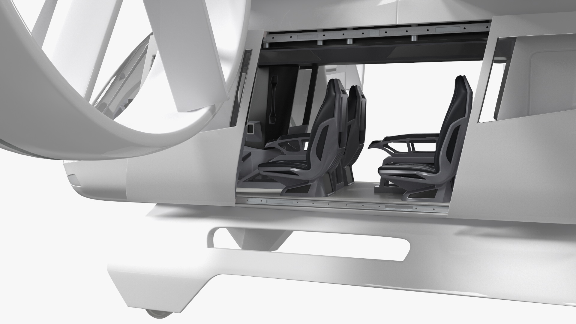 3D Futuristic Flying Taxi Rigged for Maya model