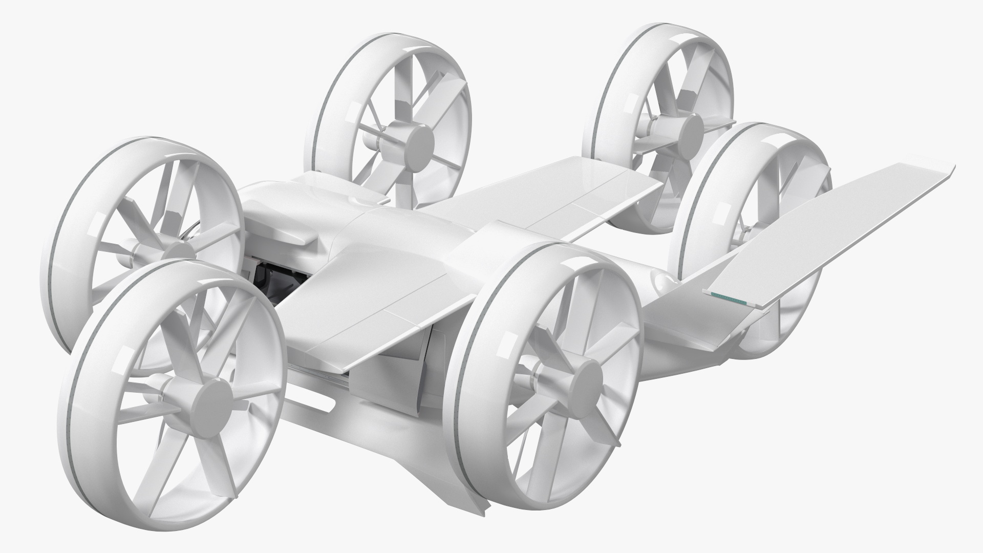 3D Futuristic Flying Taxi Rigged for Maya model