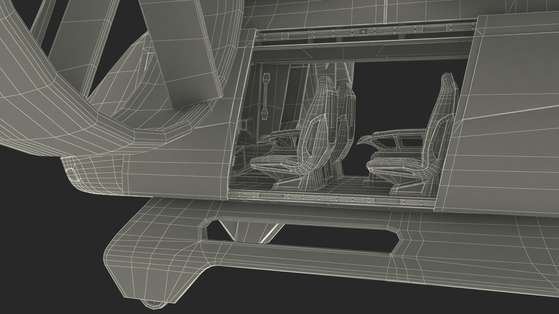 3D Futuristic Flying Taxi Rigged for Maya model