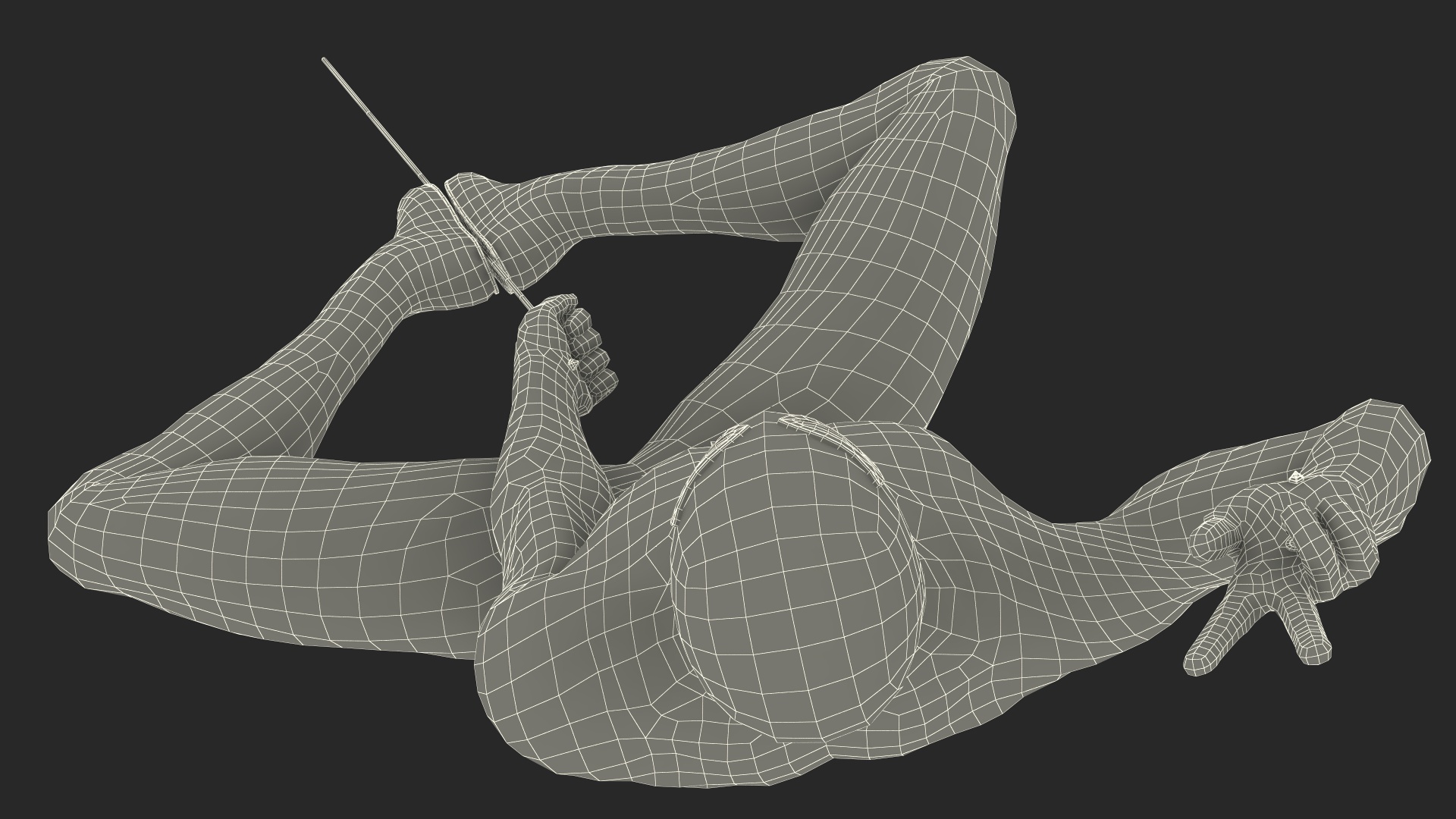 3D Spiderman Black Suit Hanging Pose model