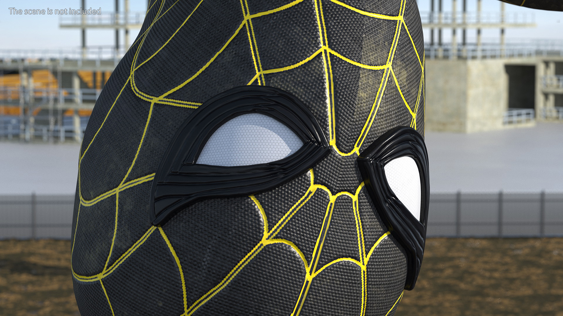 3D Spiderman Black Suit Hanging Pose model