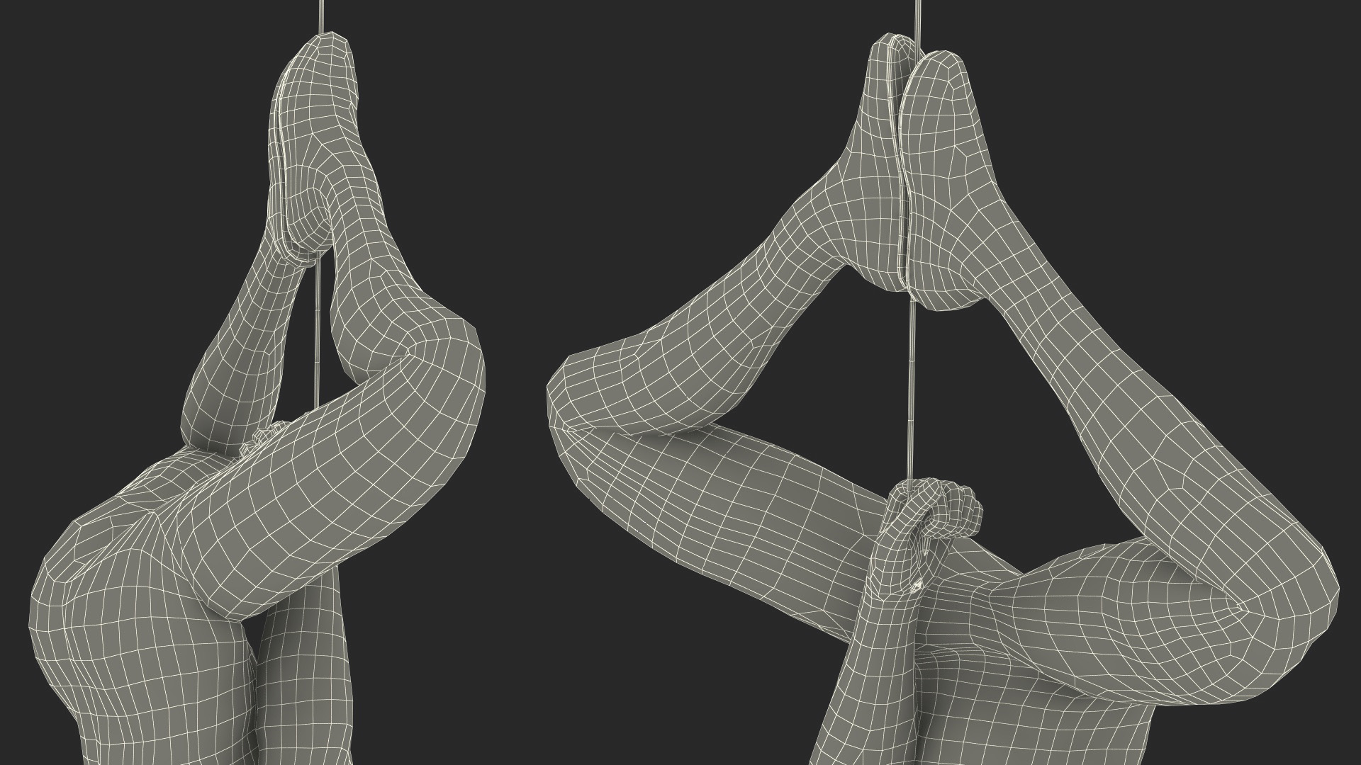 3D Spiderman Black Suit Hanging Pose model
