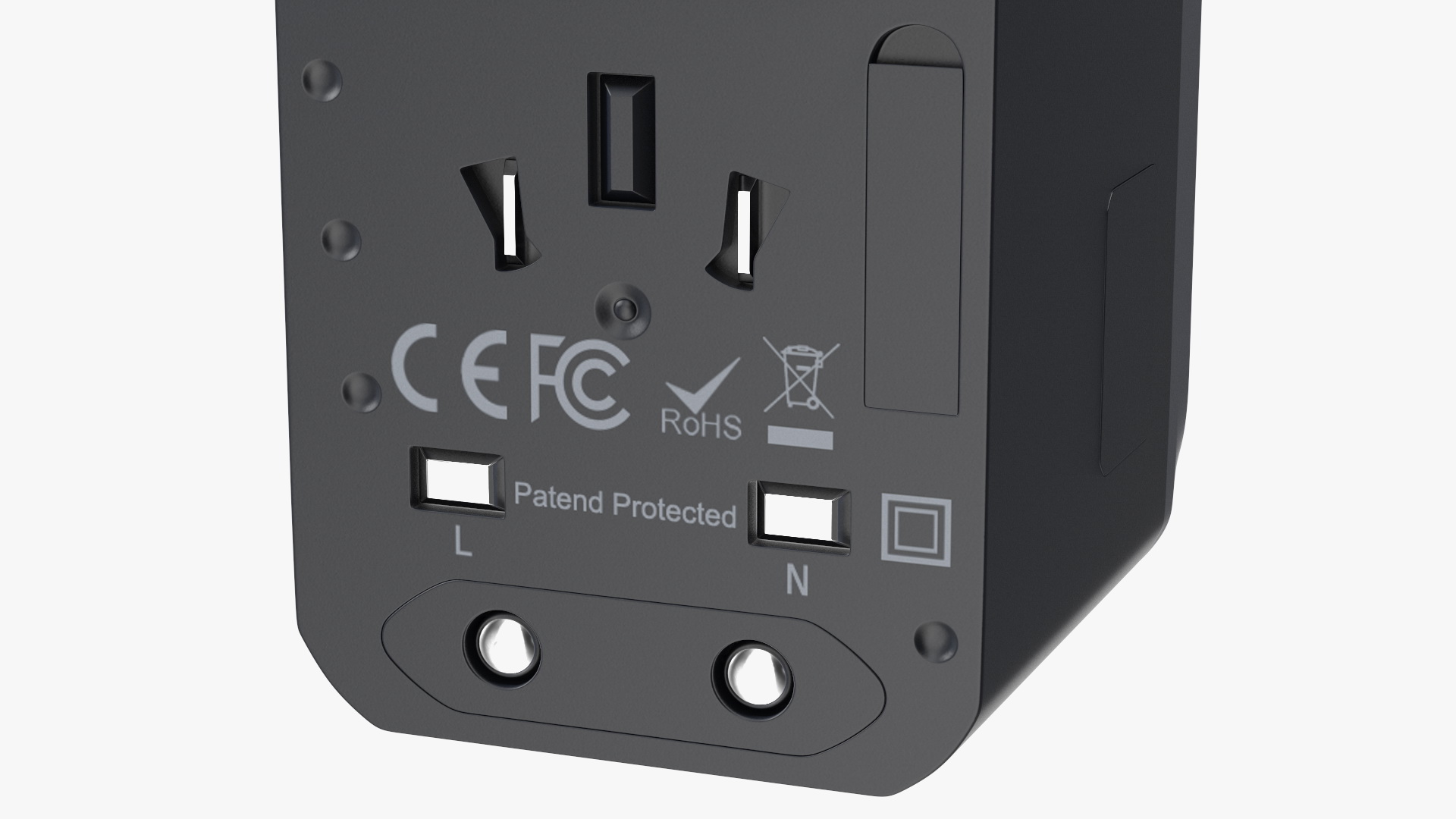 3D model International Plug Adapter with USB