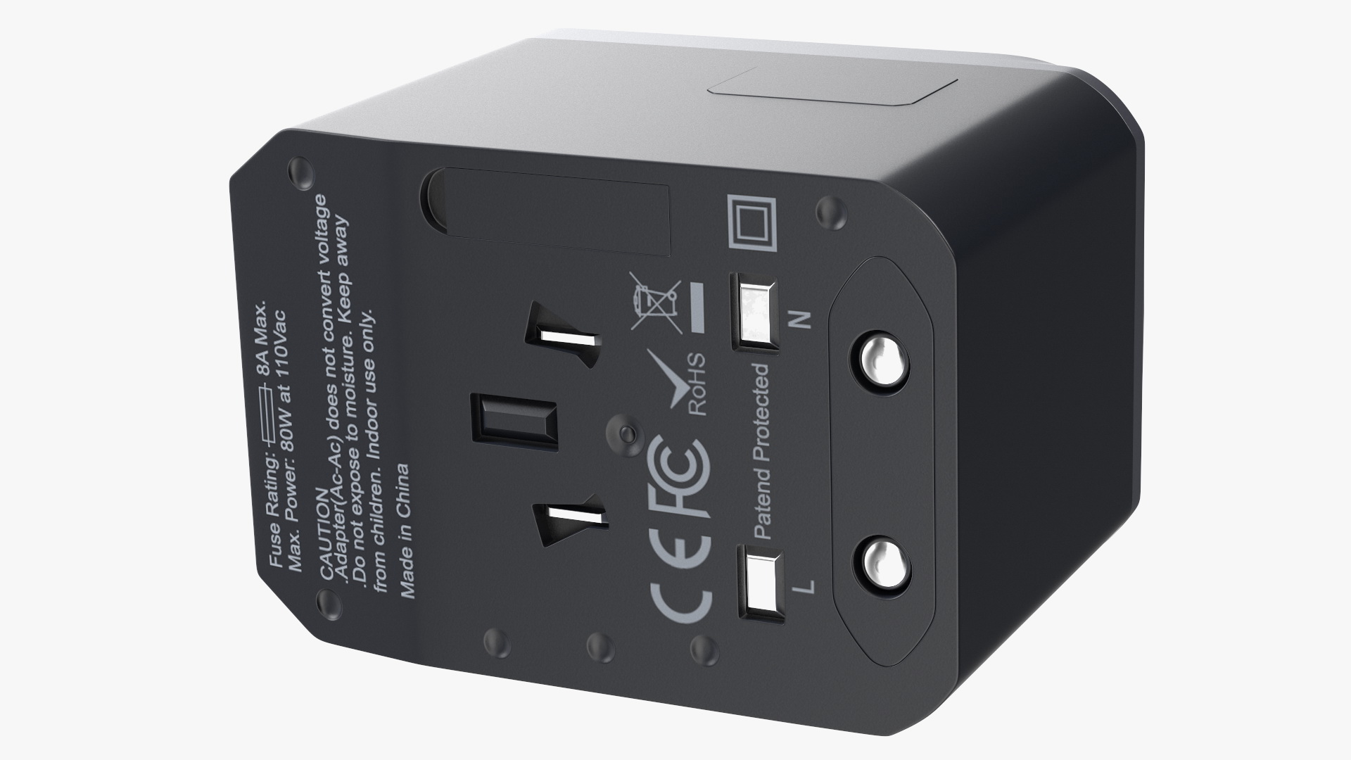3D model International Plug Adapter with USB