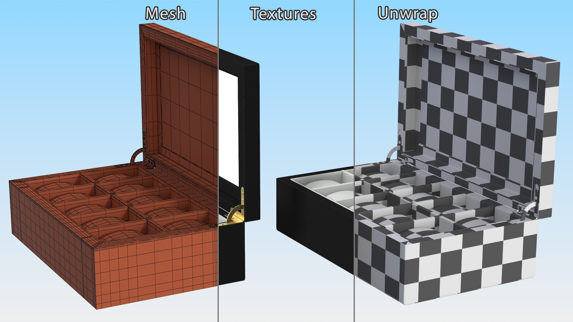3D model Watch Display Box Leather