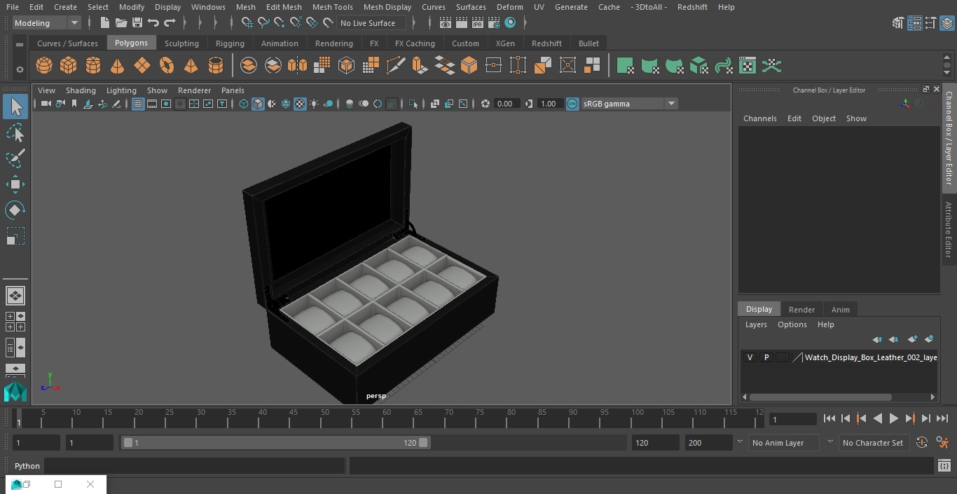 3D model Watch Display Box Leather