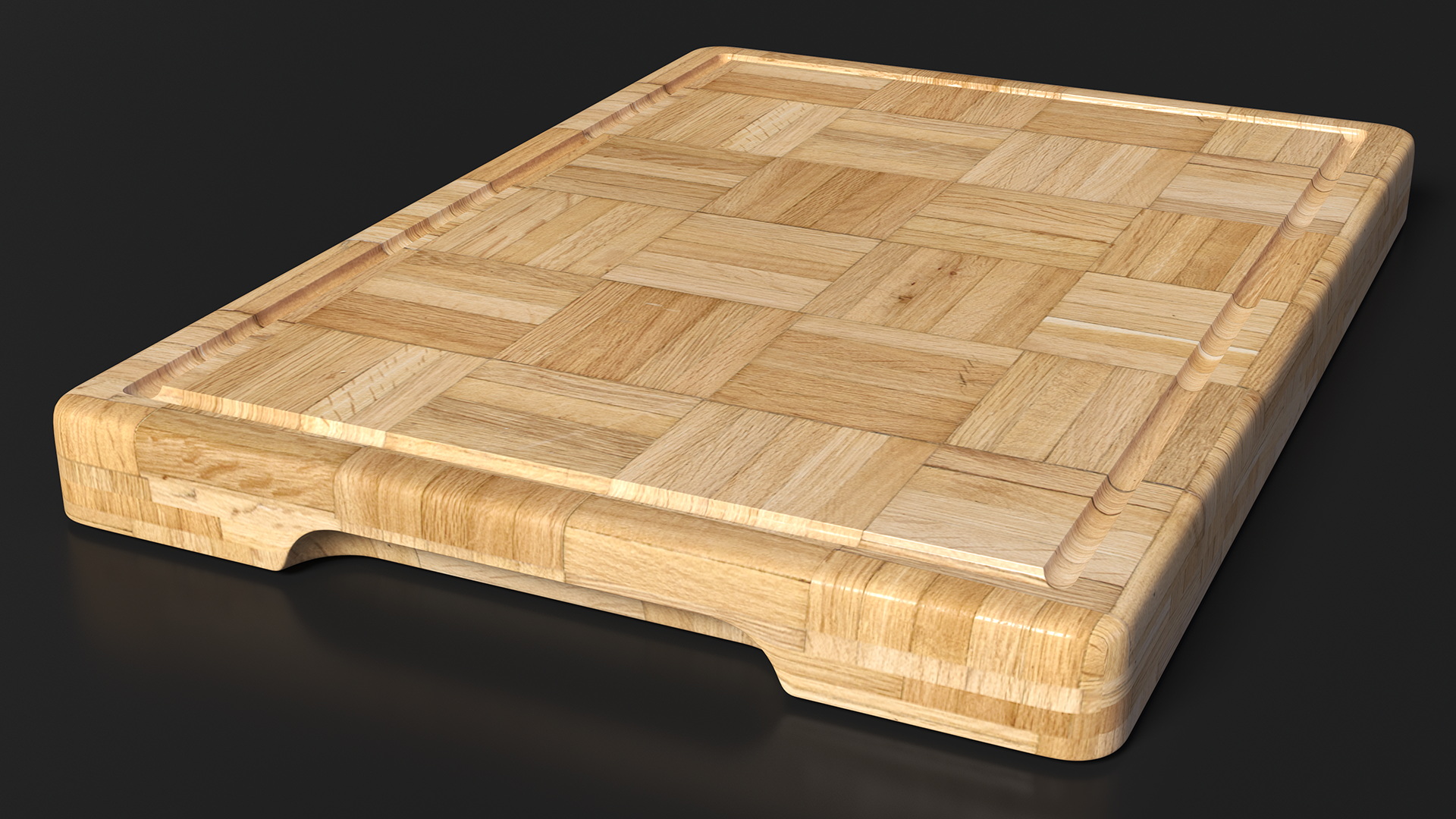 Light Bamboo Cutting Board Small 3D