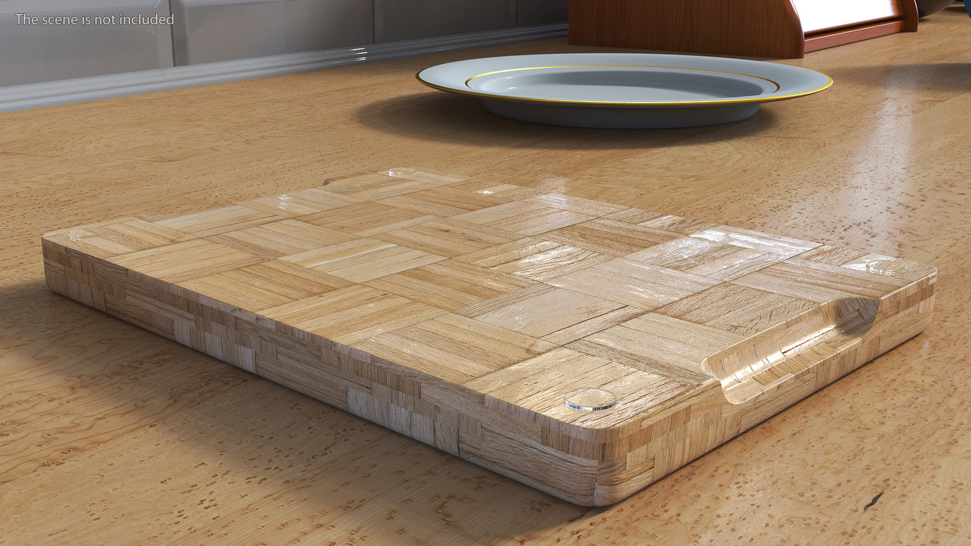 Light Bamboo Cutting Board Small 3D