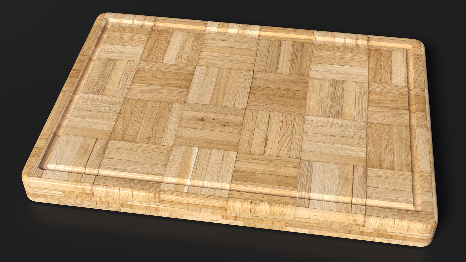 Light Bamboo Cutting Board Small 3D
