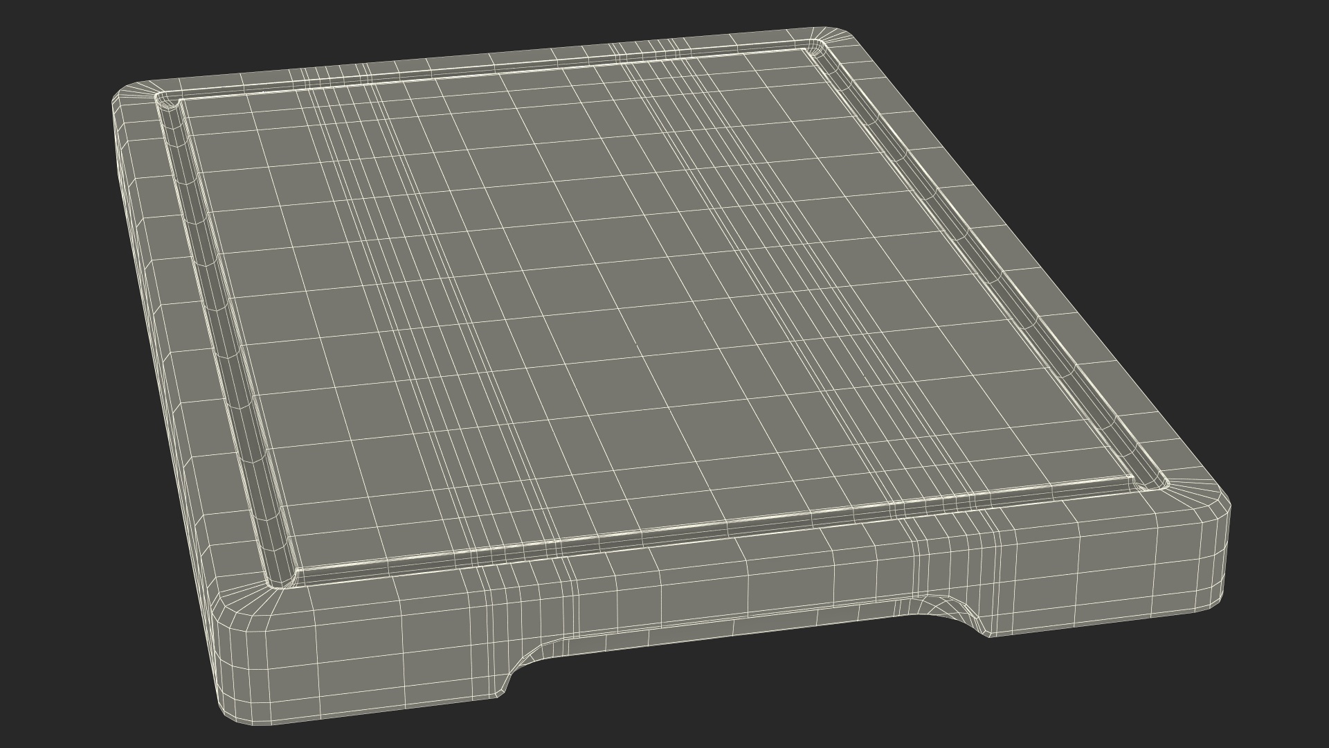 Light Bamboo Cutting Board Small 3D