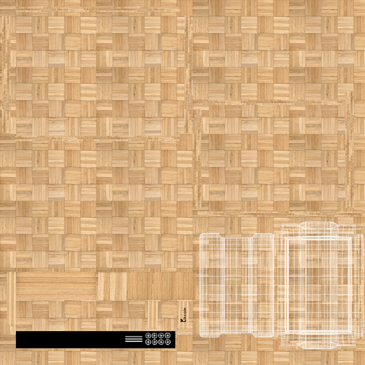 Light Bamboo Cutting Board Small 3D