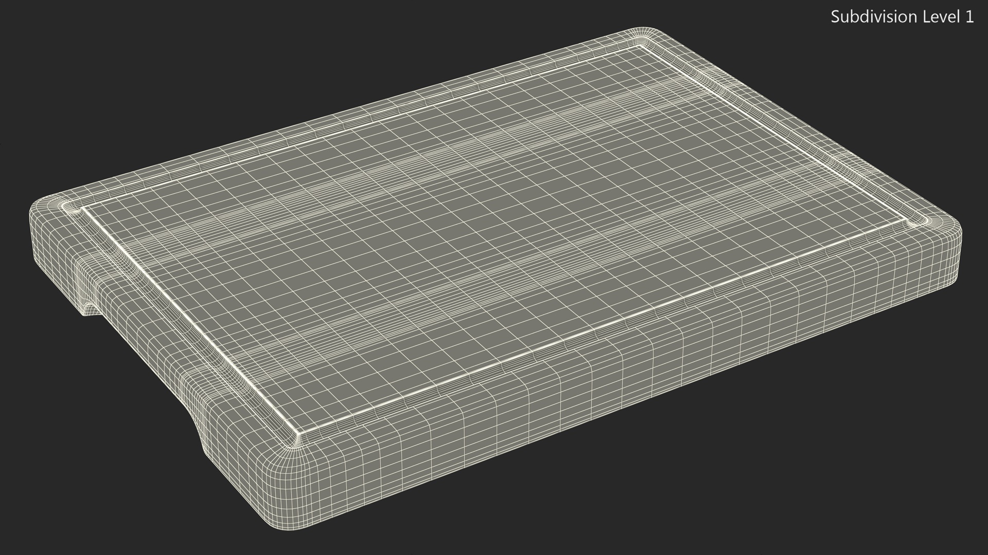 Light Bamboo Cutting Board Small 3D