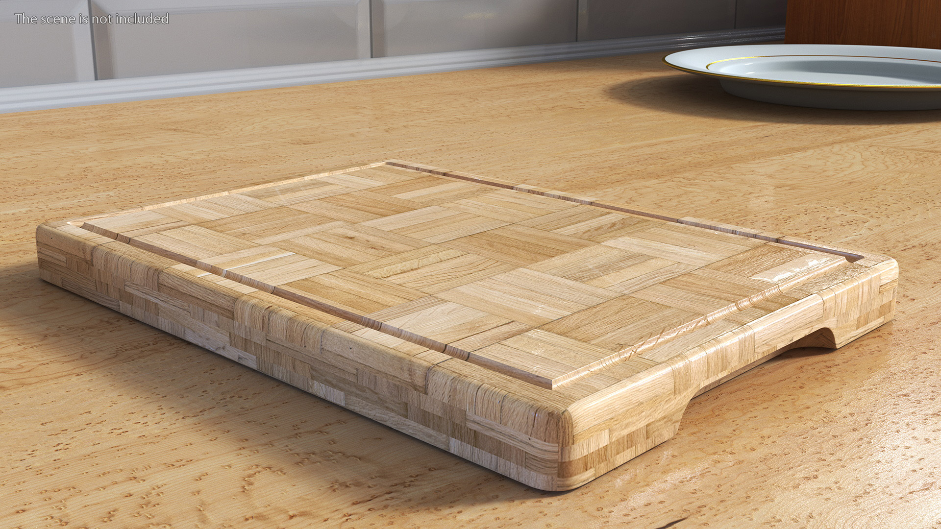 Light Bamboo Cutting Board Small 3D