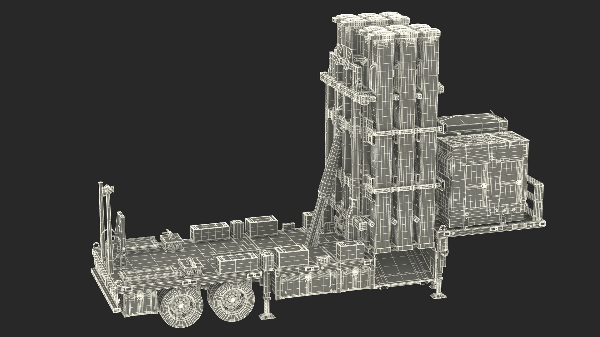 3D David Sling Israel Defense-System model