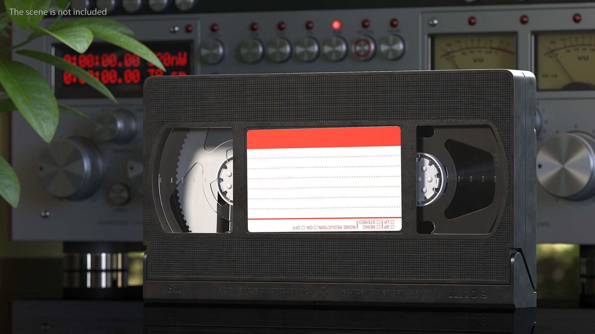 3D Vintage Sony E180 VHS Video Tape with Cover model