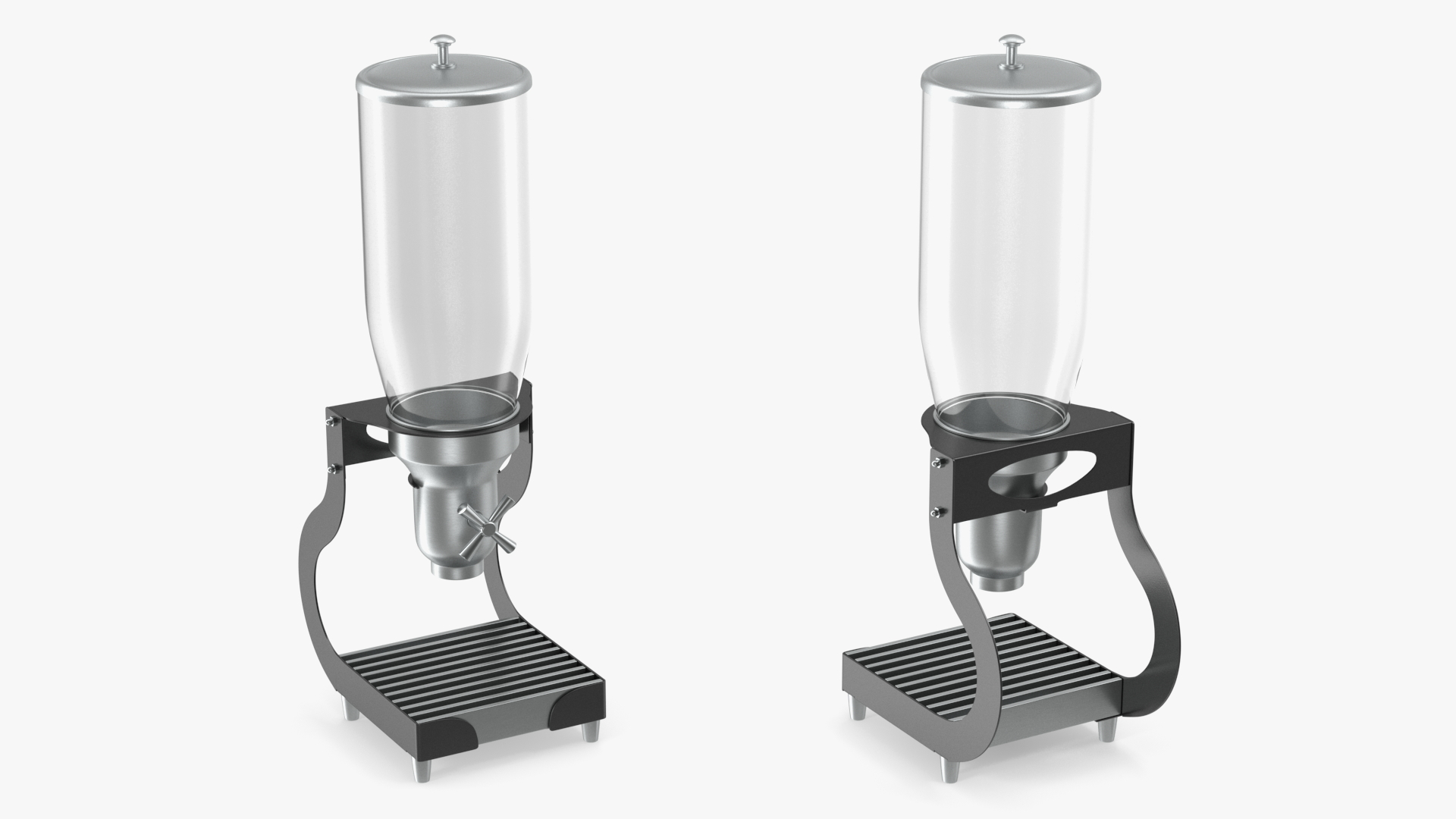 Smart Space Dry Food Dispenser With One Canister Metal Base 3D model