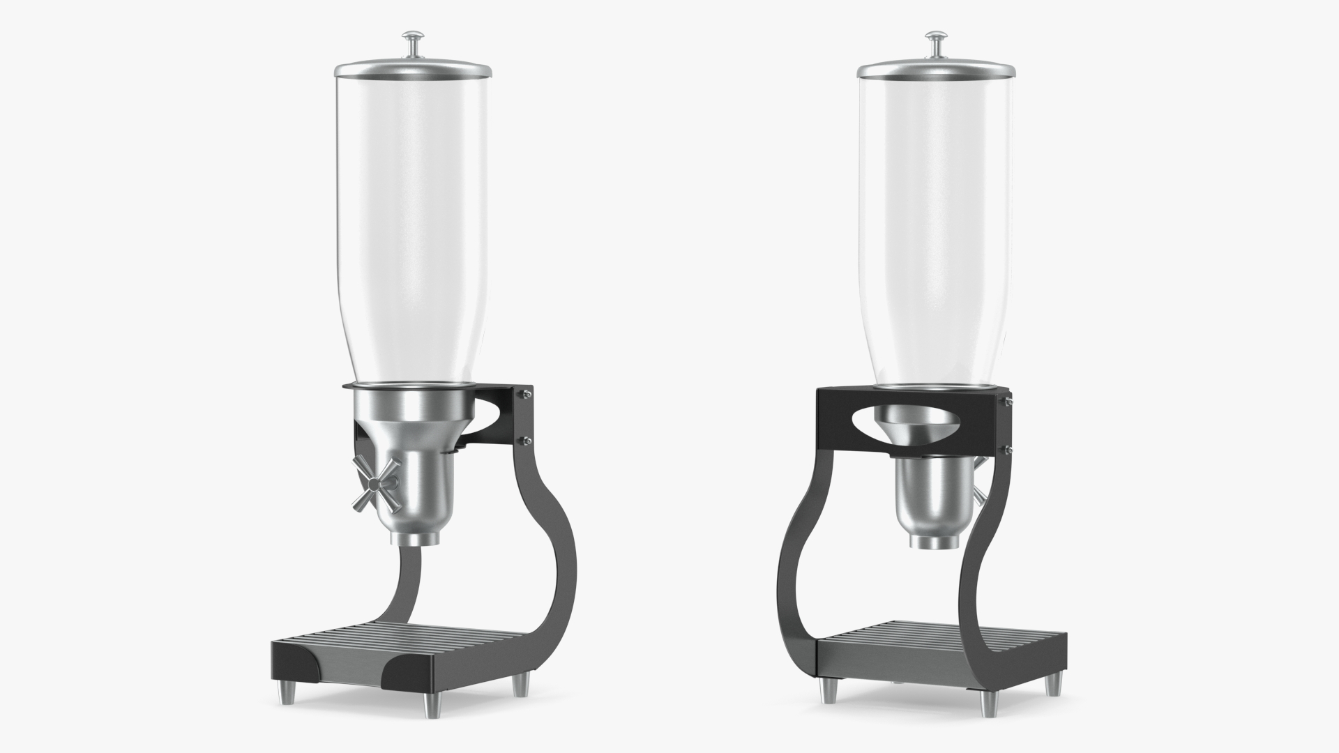 Smart Space Dry Food Dispenser With One Canister Metal Base 3D model