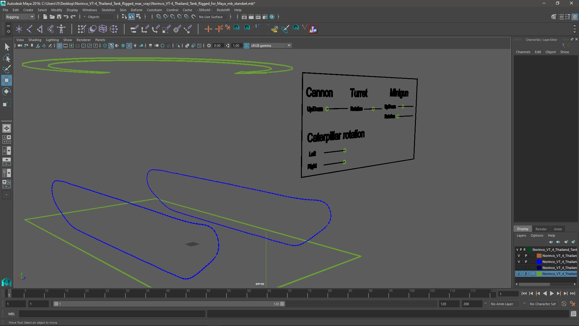 Norinco VT-4 Thailand Tank Rigged for Maya 3D