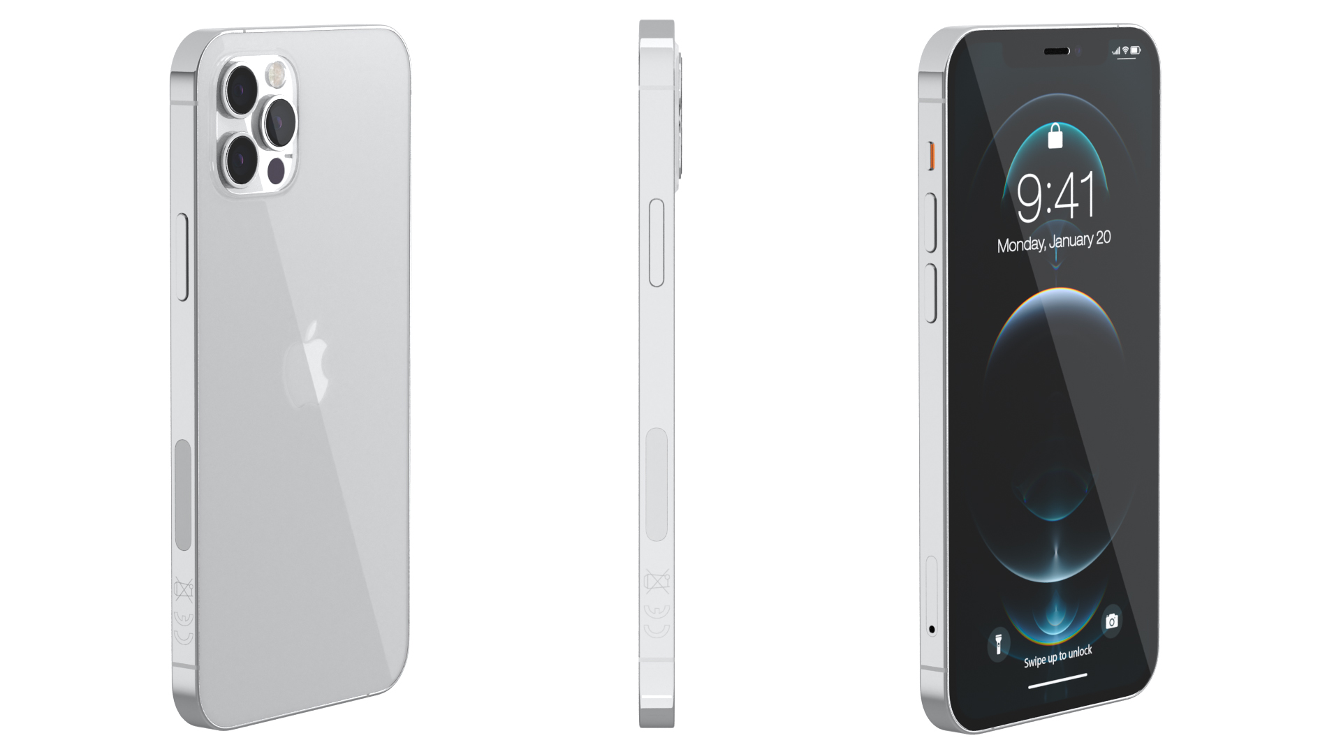 3D Apple iPhone 12 Pro Silver