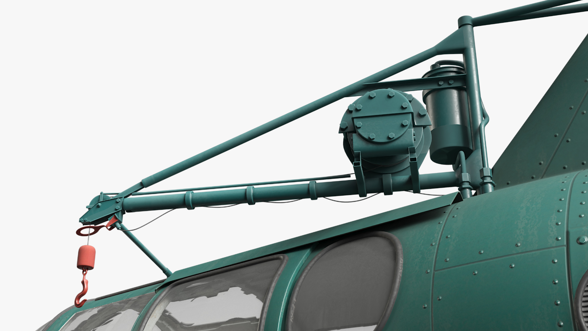 Sikorsky H-5 Navy Helicopter with Folded Blades 3D